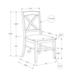 Monarch Wooden Chairs (Set of 2) - -