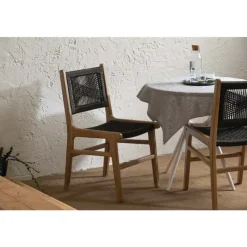 Meubles South Shore Woven Rope Chairs (Set of 2) - Black
