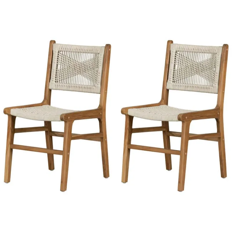 Meubles South Shore Woven Rope Chairs (Set of 2) - Cream