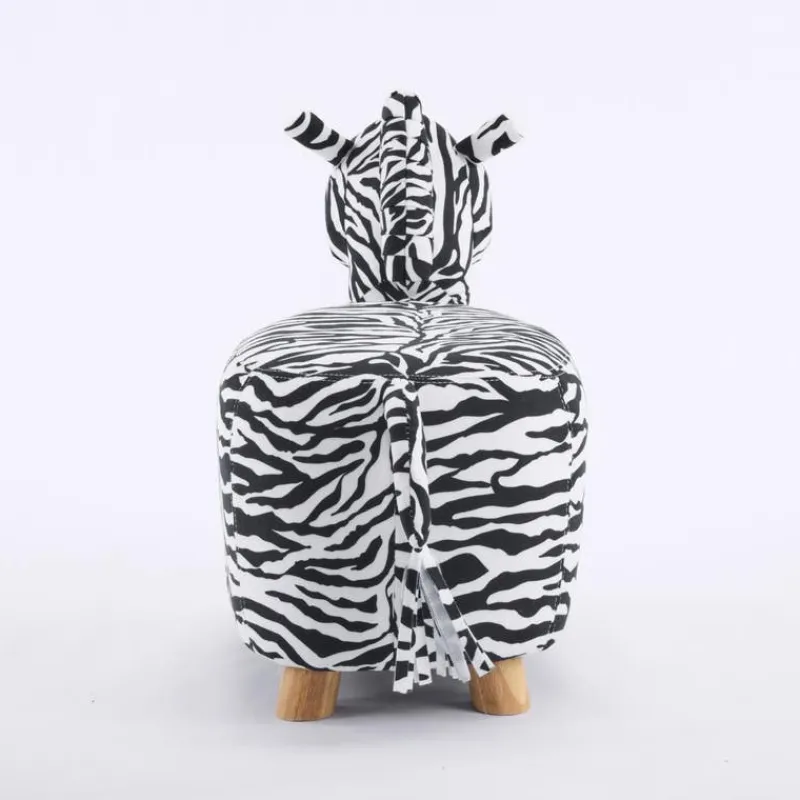 Zebra-Shaped Kids Pouf – 13" x 22.45" x 14.2"