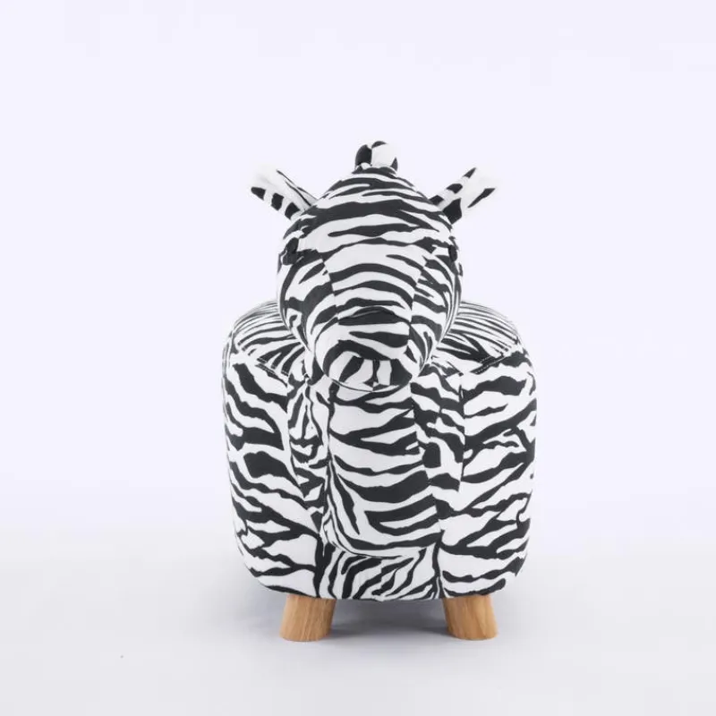 Zebra-Shaped Kids Pouf – 13" x 22.45" x 14.2"